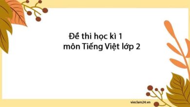 Đề thi học kì 1 môn Tiếng Việt lớp 2